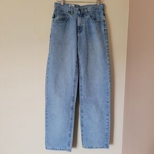 Vintage Women's Lee Dungarees Loose Straight Leg Medium Wash Denim Jeans Size 29